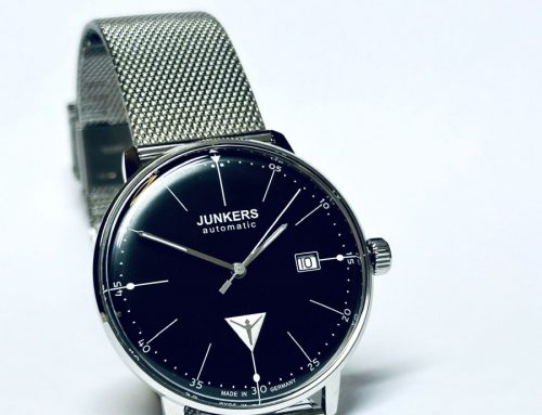 Uhr Junkers Bauhaus Schweizer Automatik schwarz Milanaiseband